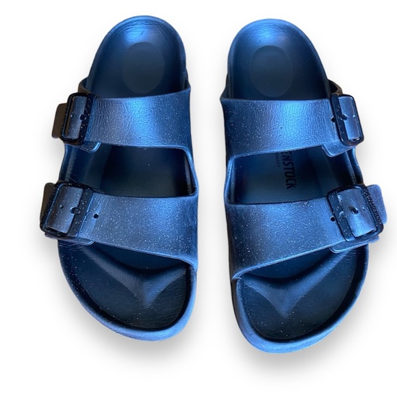 Birkenstock Shoes - Birkenstock Arizona EVA Silver Gray Slip On Slides Sandals